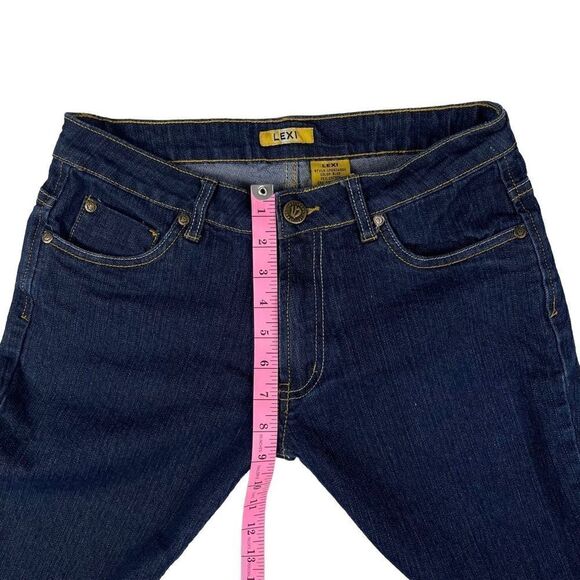 LEXI Dark Denim Blue Embroidered Skinny Jeans Women’s Size 8 - Picture 6 of 8